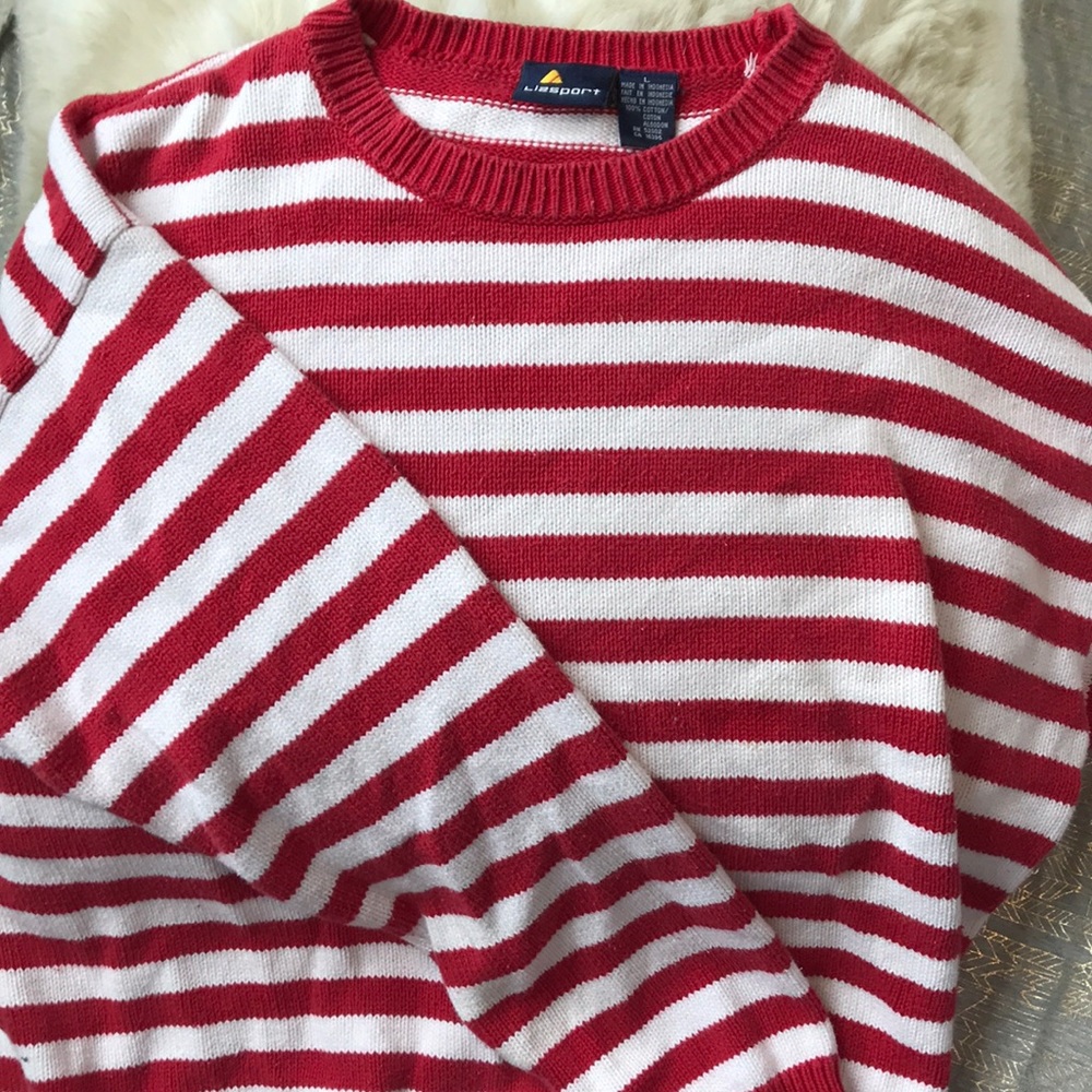 Red/White Striped Sweater